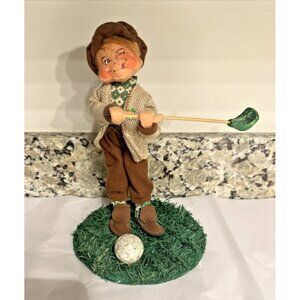 Annalee Irish Golfer Doll Figurine 9.5" St. Patrick 's Day Golf Shamrock Rare